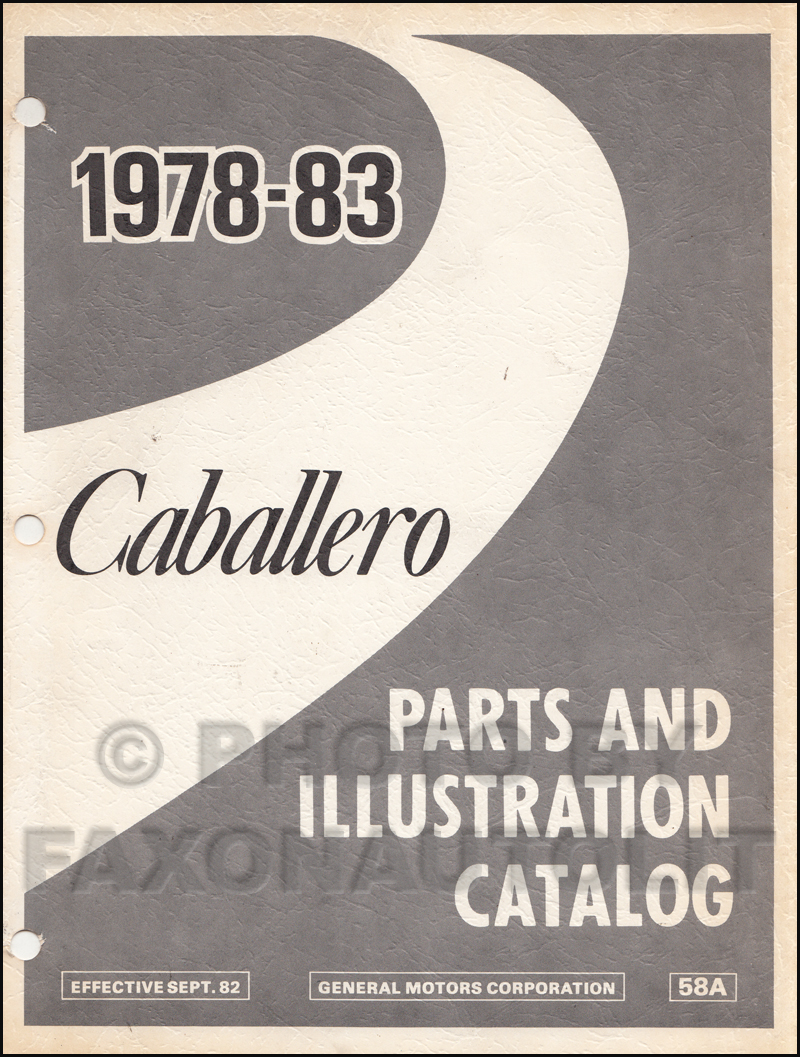 1978-1983 GMC Caballero Parts Book Original