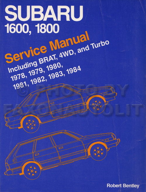 1978 Subaru 1600 Repair Manual Original 