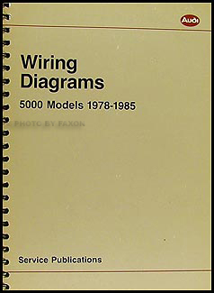 1978-1985 Audi 5000 Wiring Diagram Manual Original 