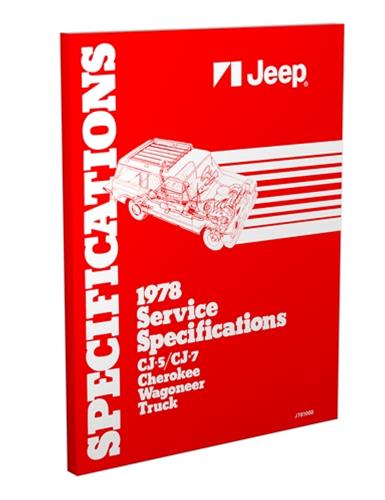 1978 Jeep Service Specifications Manual Reprint