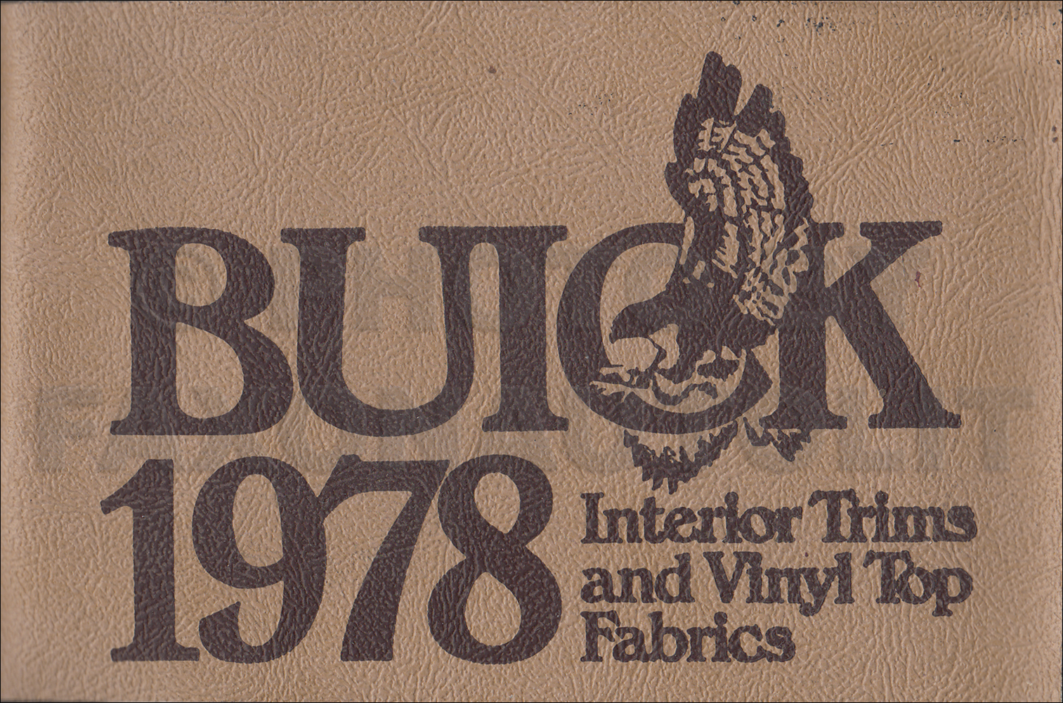 1978 Buick Upholstery Sample Dealer Album Original