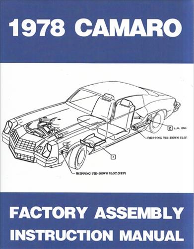 1978 Camaro Factory Assembly Manual Reprint Bound