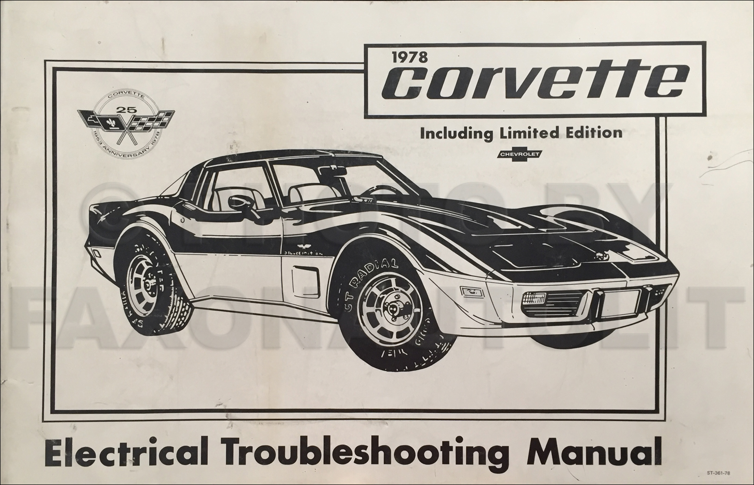 1978 Corvette Electrical Troubleshooting Manual Original
