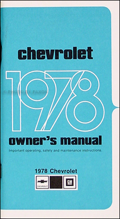 1978 Chevy Impala & Caprice Owner's Manual Reprint