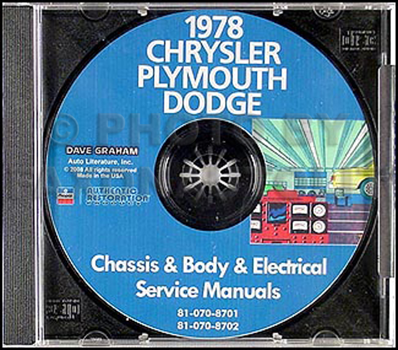 1978 Chrysler, Plymouth and Dodge CD-ROM Shop Manual 