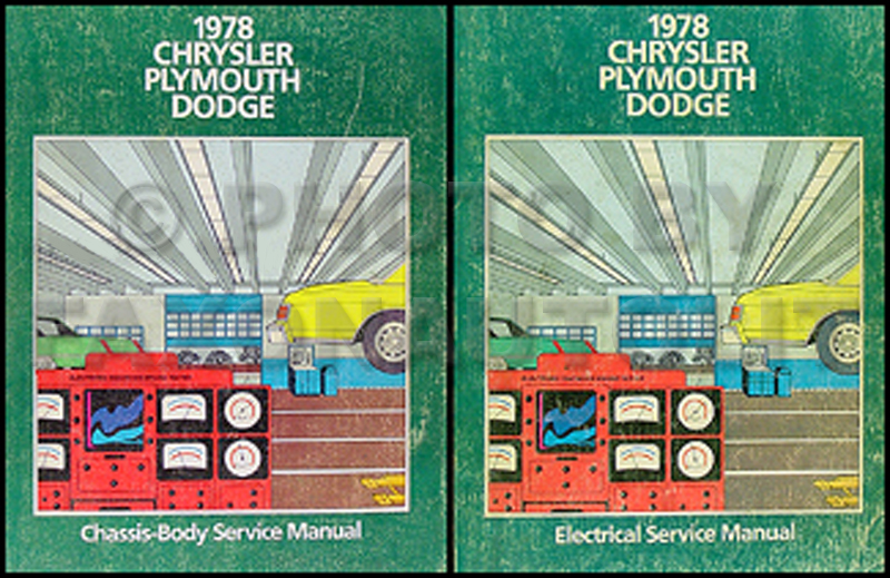 1978 Chrysler Dodge and Plymouth RWD Car Repair Shop Manual 2 Vol Set