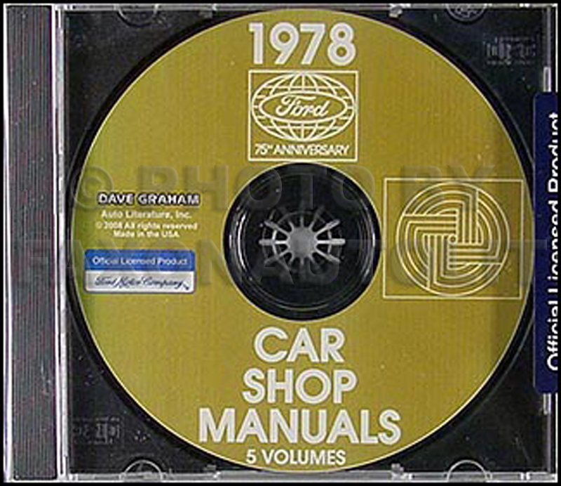 1978 Ford, Lincoln and Mercury CD-ROM Shop Manual for all cars 78