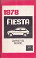 1978 Ford Fiesta Owner's Manual Original
