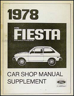 1978 Ford Fiesta Engine Diagnosis Manual Original Supplement