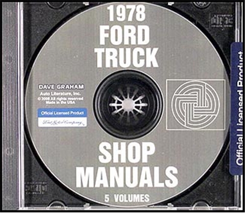 1978 Ford Truck Repair Shop Manual CD ROM for Pickup Bronco Van & Big trucks