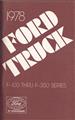 1978 Ford Pickup Truck Owner's Manual Original F100 F150 F250 F350
