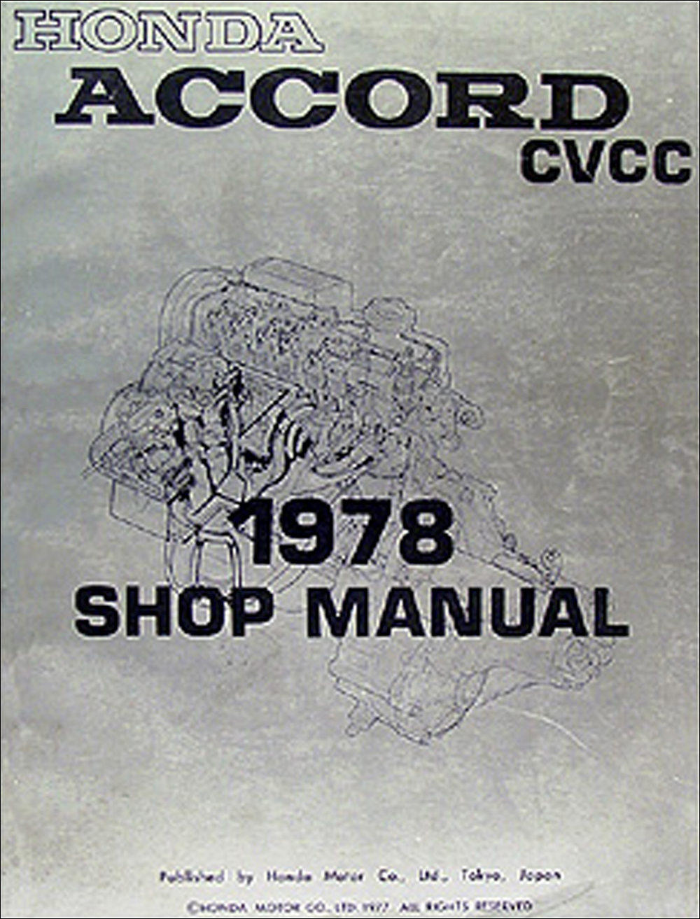 1978 Honda Accord CVCC Repair Manual Original 