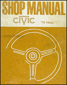 1978 Honda Civic 1200 Repair Manual Original 