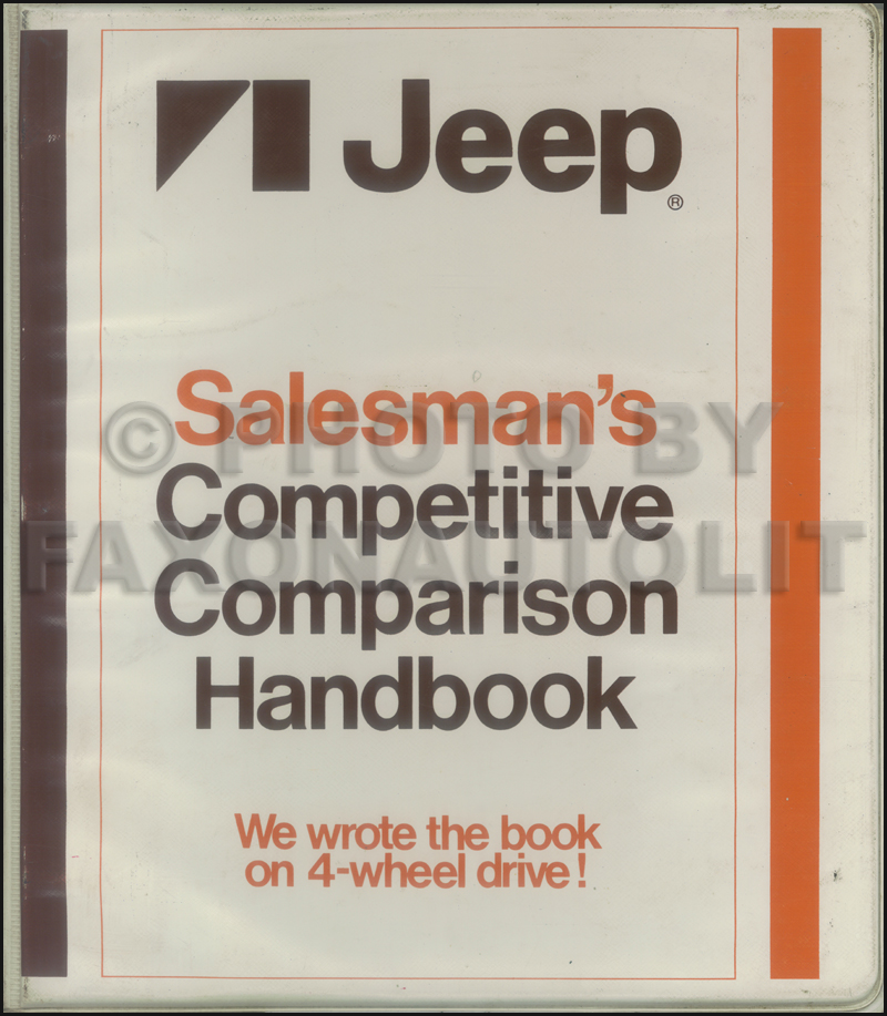 1978 Jeep Competitive Comparison Dealer Album Original