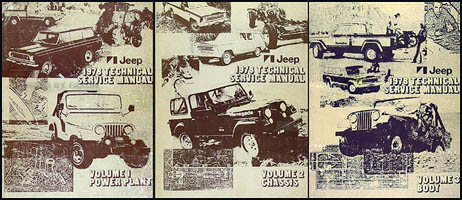 1978 Jeep Shop Manual Original - All models 3 Volume Set