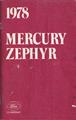 1978 Mercury Zephyr Owner's Manual Original