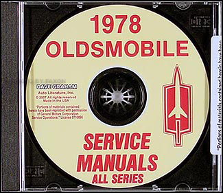 1978 Oldsmobile CD-ROM Shop Manual 