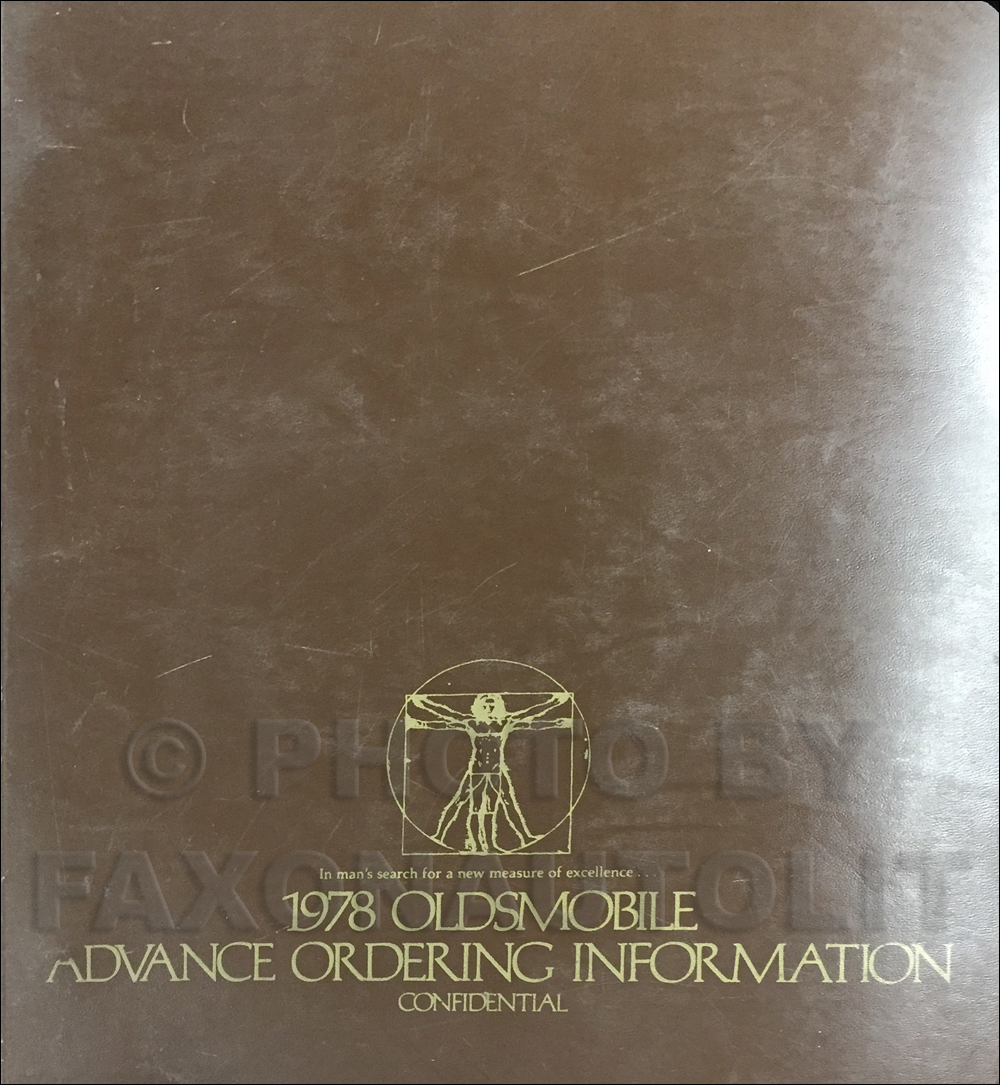 1978 Oldsmobile Advance Ordering Guide Original
