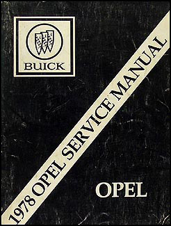 1978 Opel Repair Manual Original 