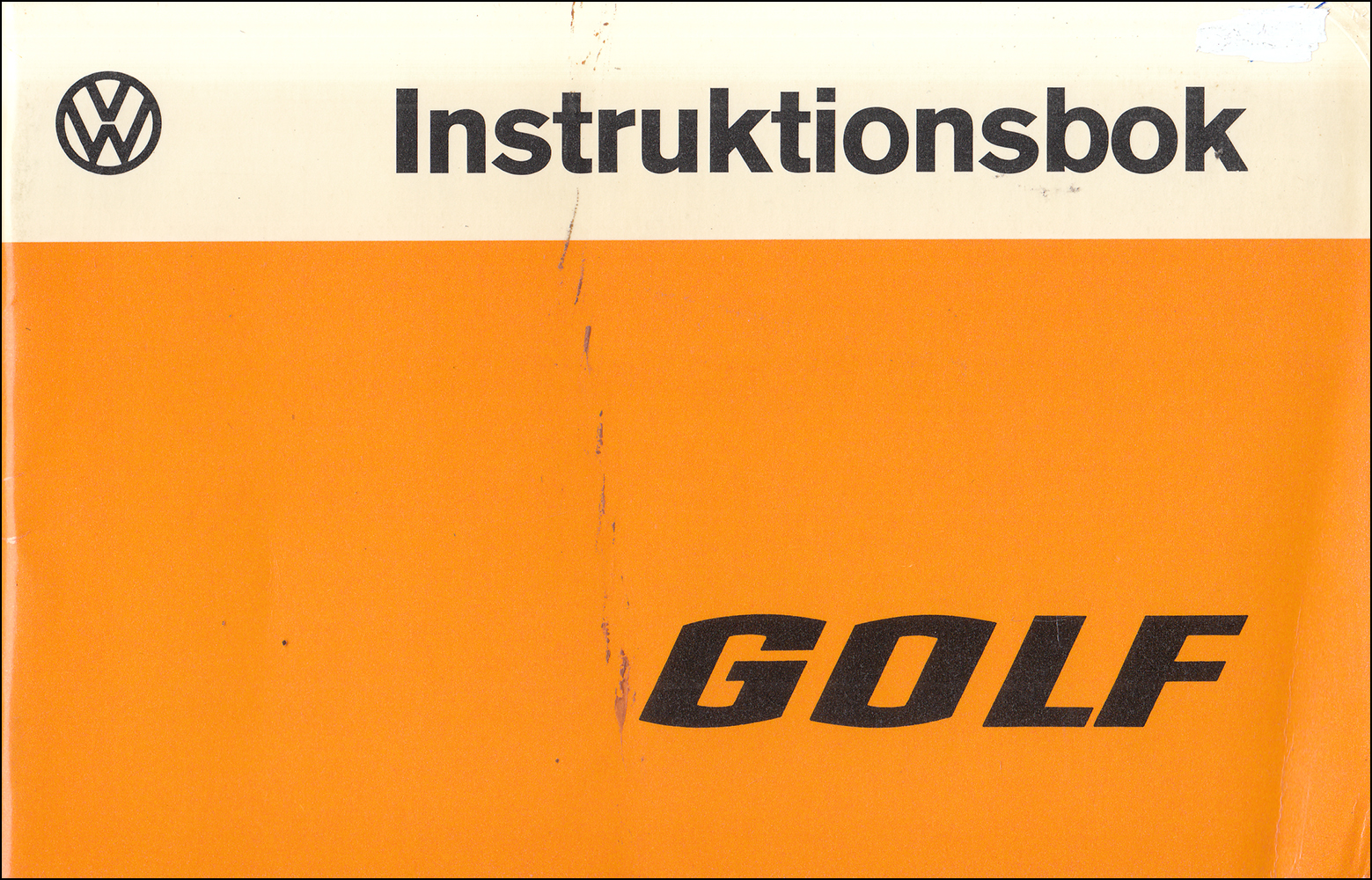 1978 Volkswagen Golf Owner's Manual SWEDISH Original