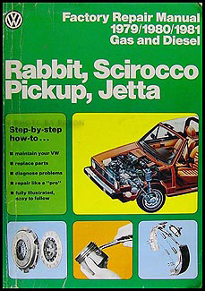 1979-1981 VW Rabbit, Scirocco, Pickup, Jetta FACTORY Repair Manual