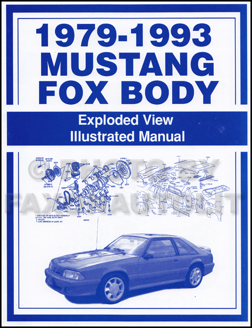 1979-1993 Ford Mustang Parts Illustration Manual Reprint