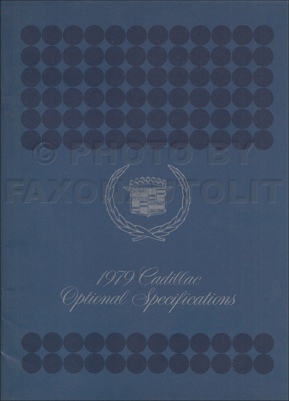 1979 Cadillac Optional Specifications Book Original