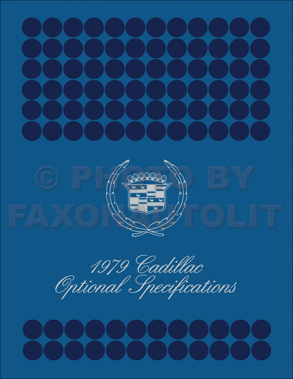 1979 Cadillac Optional Specifications Book Reprint
