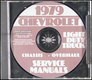 1979 Chevrolet Pickup Blazer Van Suburban Shop Manual CD-ROM