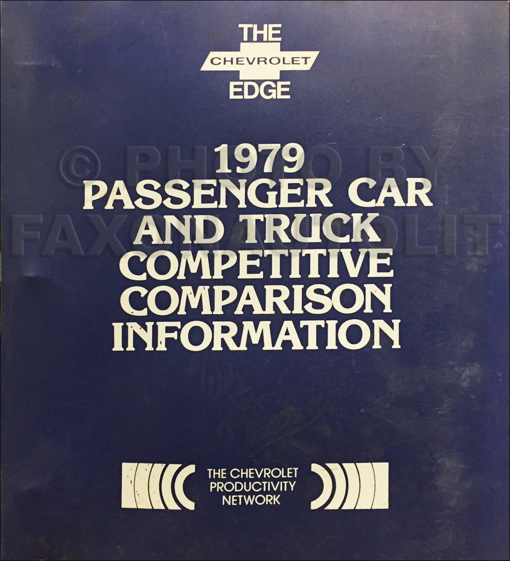 1979 Chevrolet Car Competitive Comparison Dealer Album Original