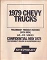 1979 Chevrolet Medium Heavy Truck Data Book Original Preliminary