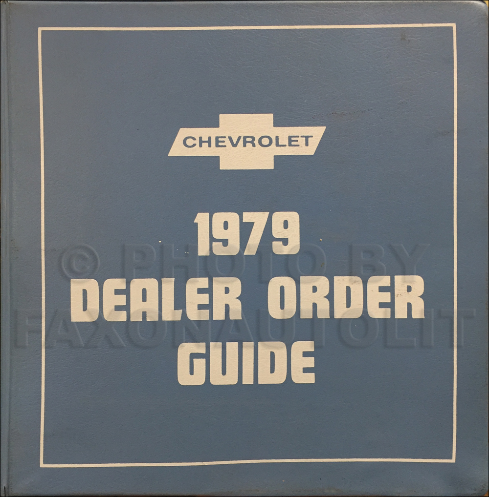 1979 Chevrolet Dealer Order Guide Original Album