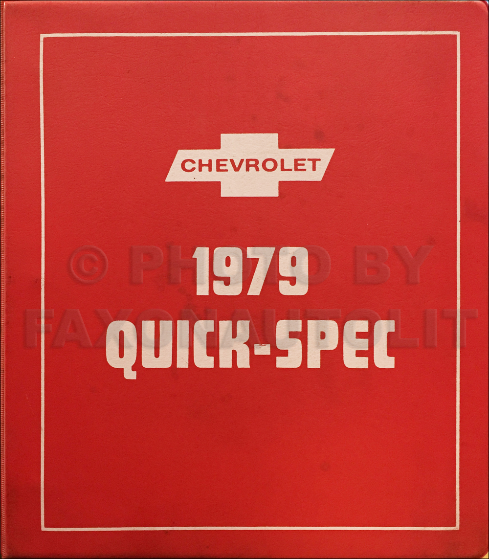 1979 Chevrolet Truck Quick Spec Option Ordering Guide Dealer Album Original