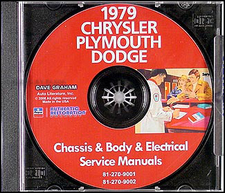 1979 Chrysler, Plymouth and Dodge CD-ROM Shop Manual 