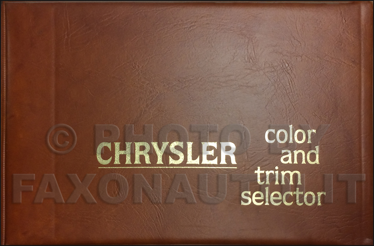1979 Chrysler Color & Upholstery Album Original