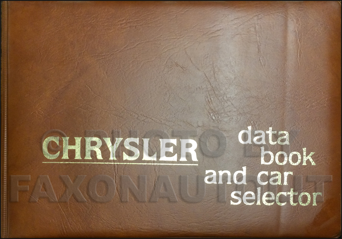 1979 Chrysler Data Book Original