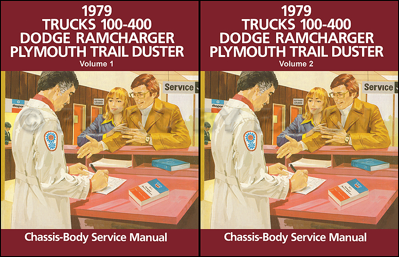 1979 Dodge 100-400 Pickup Truck Ramcharger Trail Duster Repair Shop Manual Reprint