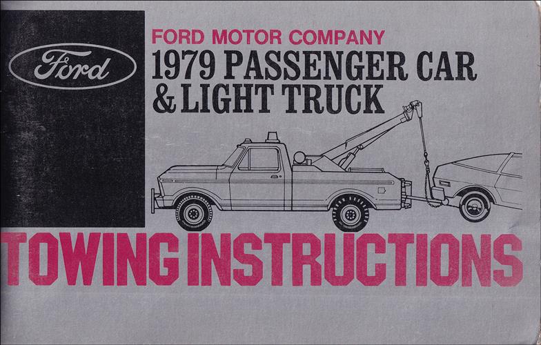 1979 Ford Lincoln Mercury Towing Manual Original