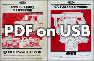 1979 Ford CD Shop Manual and Wiring Diagram for F100-F350 Pickup Truck