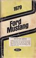 1979 Ford Mustang Owner's Manual Original