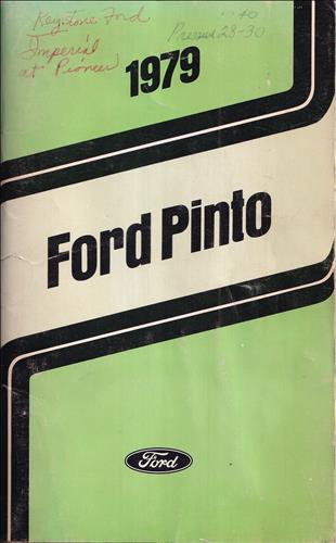 1979 Ford Pinto Owner's Manual Original
