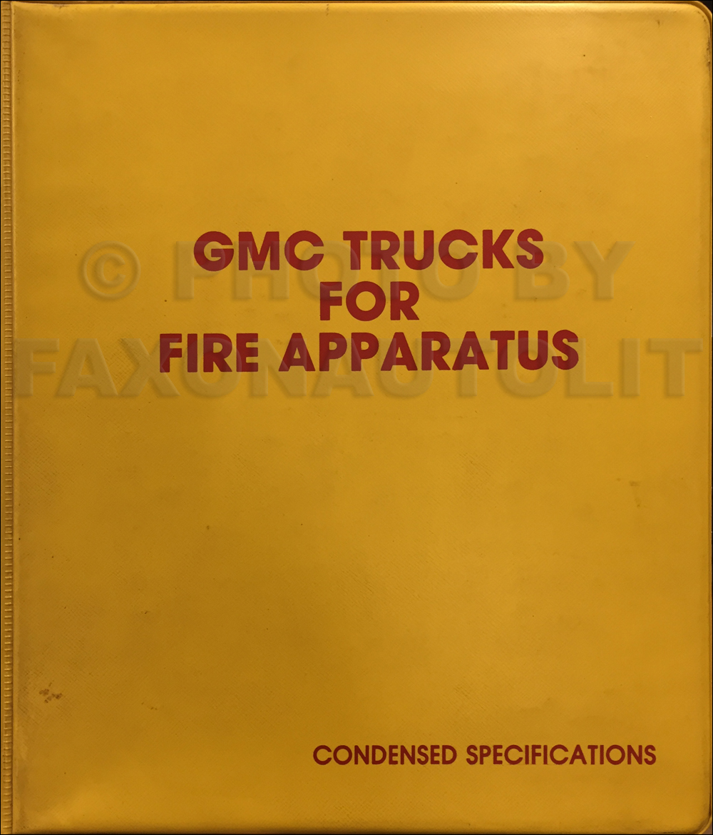 1979 GMC Fire Engine Data Book Original