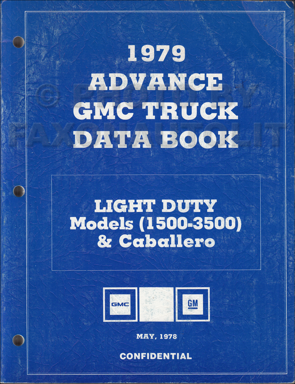 1979 GMC Light Duty Advance Data Book Original