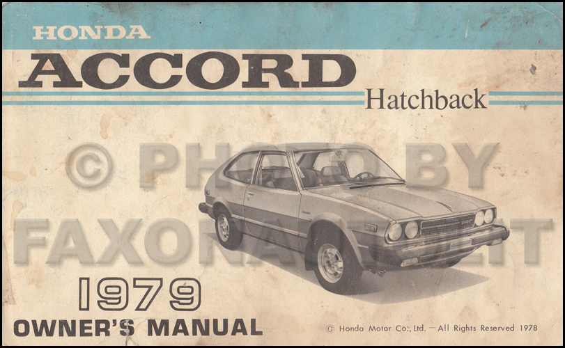 1979 Honda Accord Owner's Manual Hatchback Original