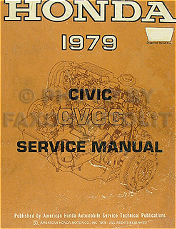1979 Honda Civic CVCC Repair Manual Original 