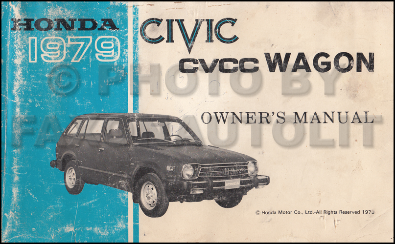 1979 Honda Civic CVCC Wagon Owner's Manual Original