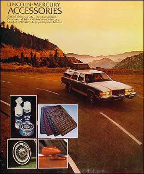 1979 Lincoln Mark V Continental Mercury Accessory Brochure Original