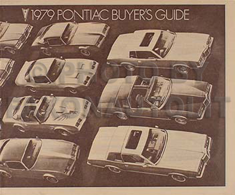 1979 Pontiac, Firebird, & Trans Am Original Options Brochure 79