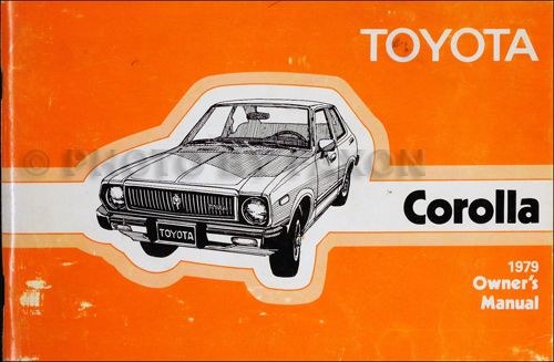 1979 Toyota Corolla Owner's Manual Original 