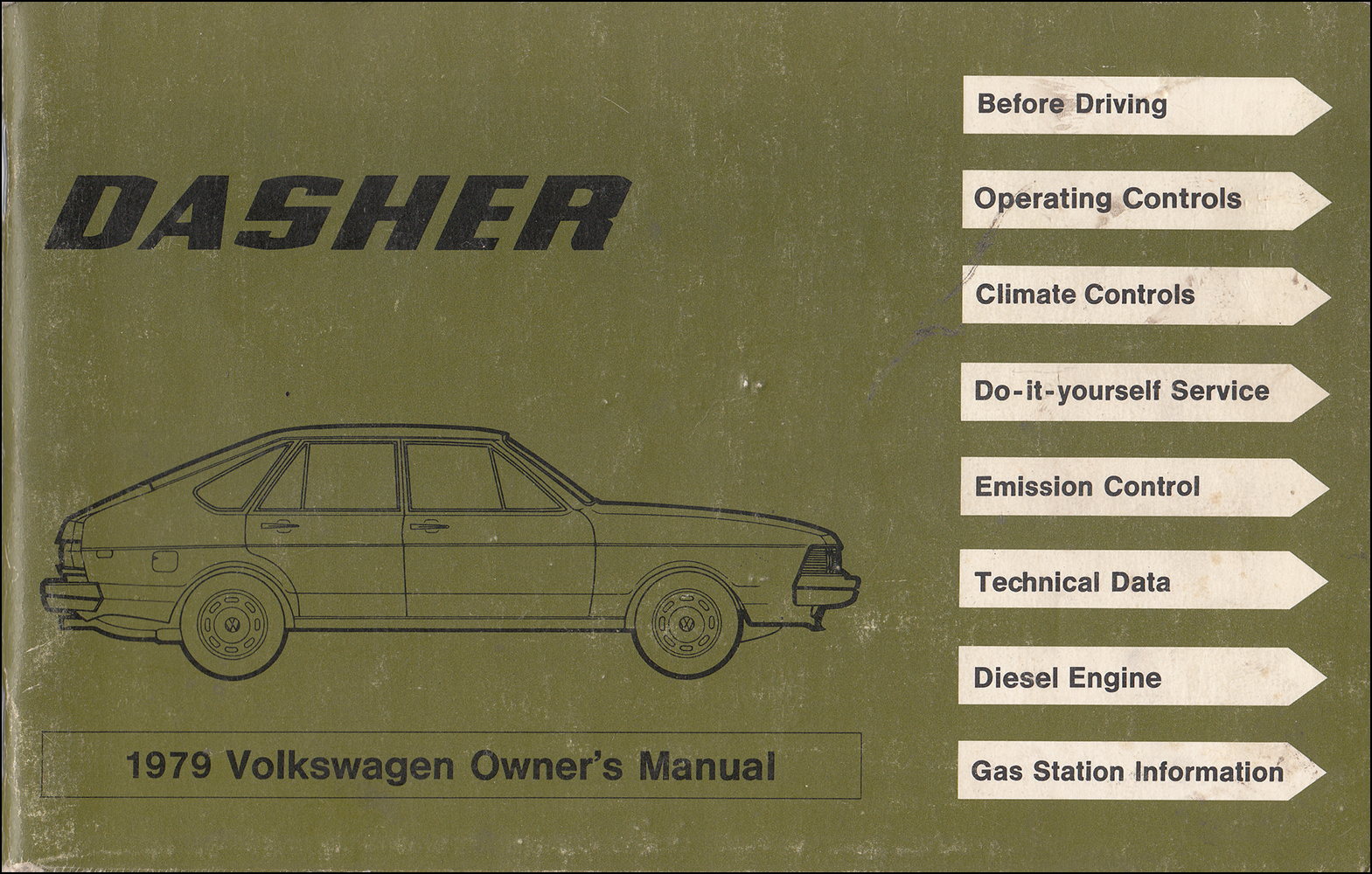 1979 Volkswagen Dasher Owner's Manual Original